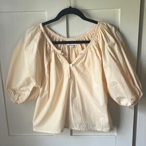 Honest Cotton Flora Blouse - Cream, One Size